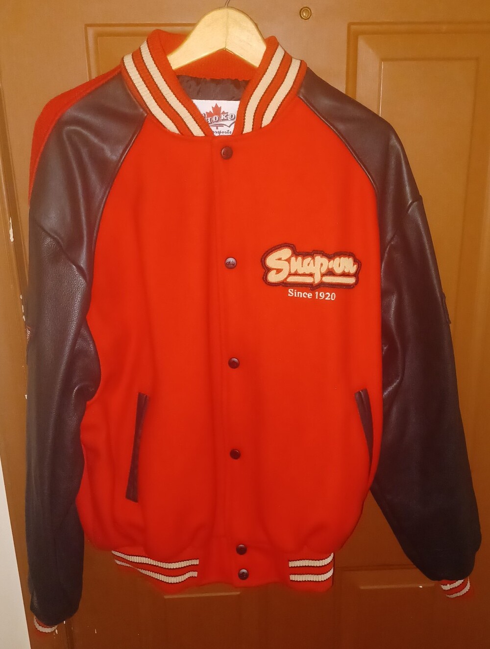 Snap On Tools Choko Motorsports Wool Leather Varsity Letter Jacket Large